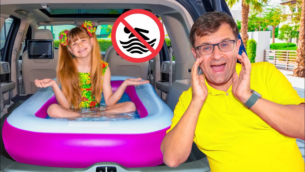 Diana and Oliver's Adventure with the Inflatable Pool