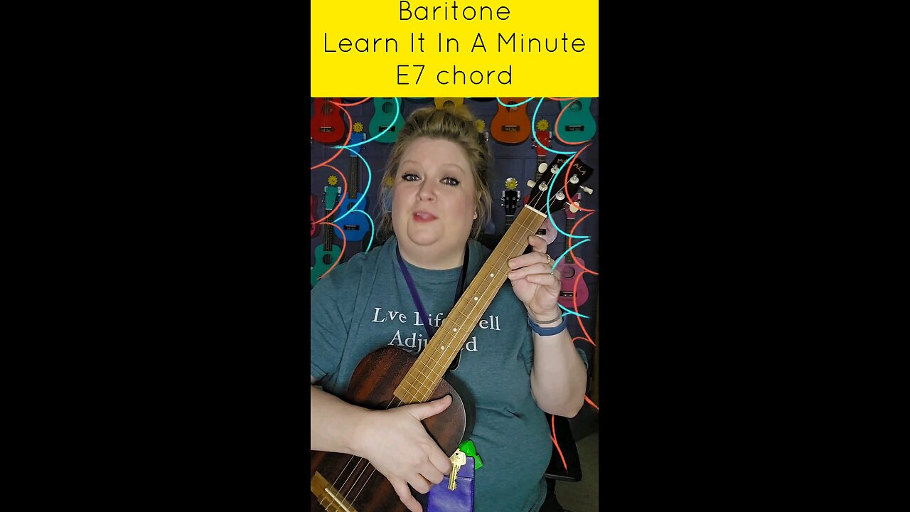 Learn It In A Minute: Baritone ukulele E7 chord #ukulele #uke #learnukulele #baritone