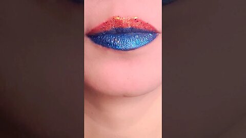 Simple Lip Tutorial Art Glitter #makeup #short #shorts #viral #shortvideo #lipswatches #grwm