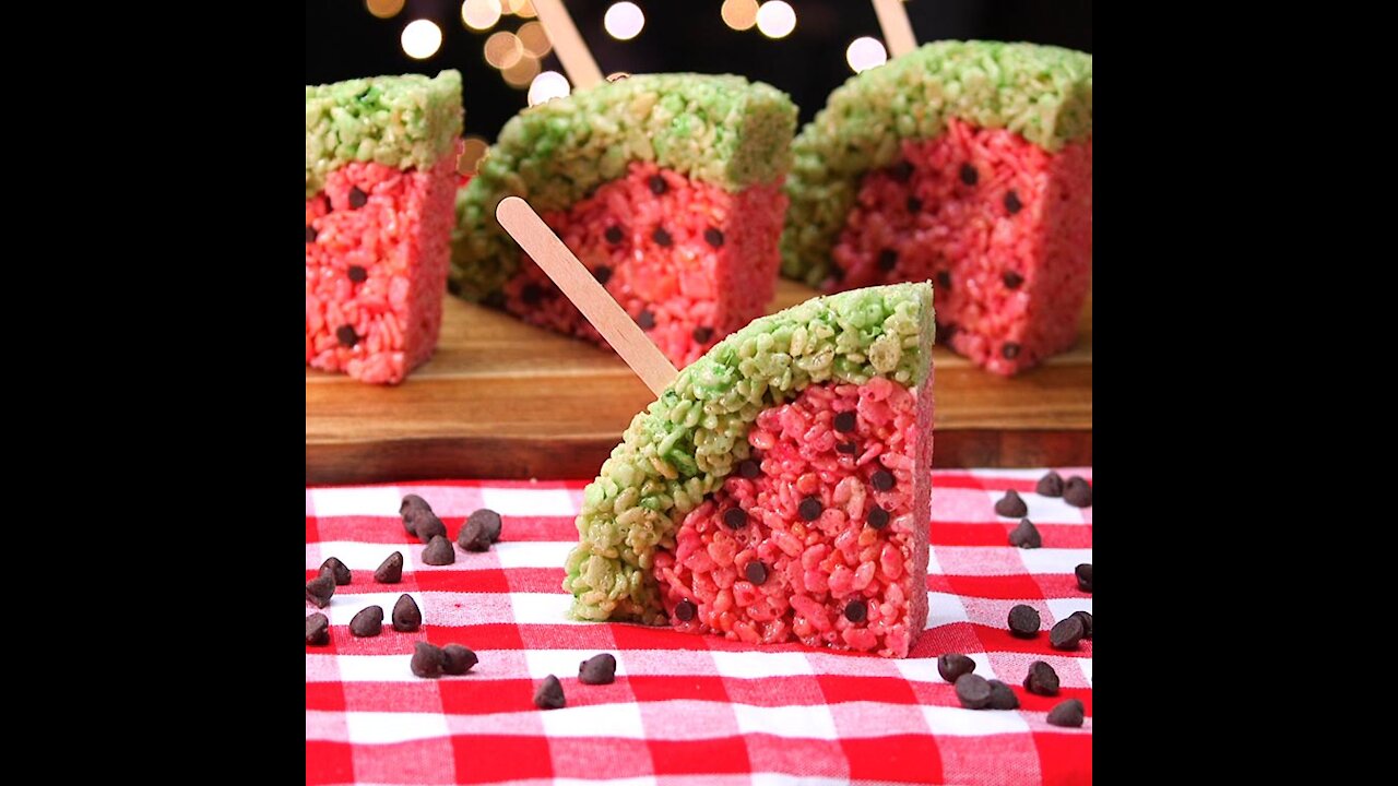 Watermelon Rice Krispie Treats [GMG Originals]