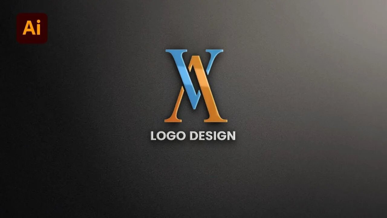 AV logo design in illustrator tutorial | Logo design in illustrator for beginners | Team Graphics