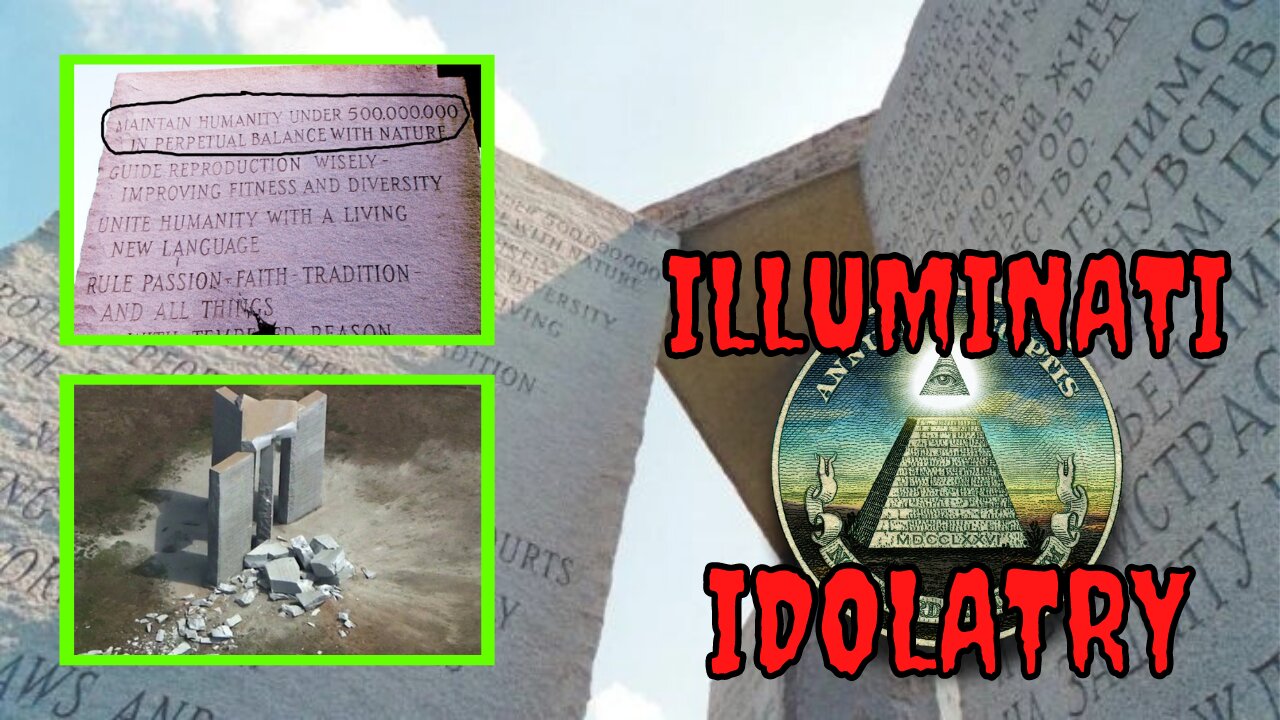 Illuminati Georgia Guidestones Idol Blown Up