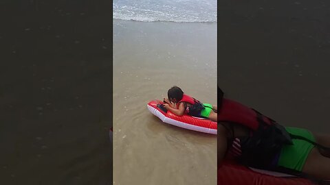 Tasha on the Raft at Surfside