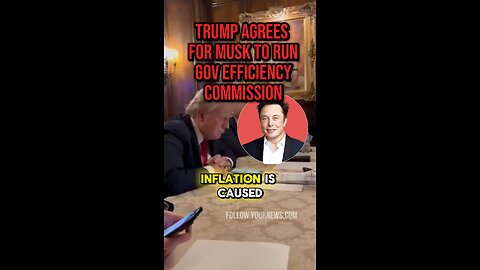 TRUMP: MUSK CAN HELP RUN GOV EFFICIENCY COMMISSION