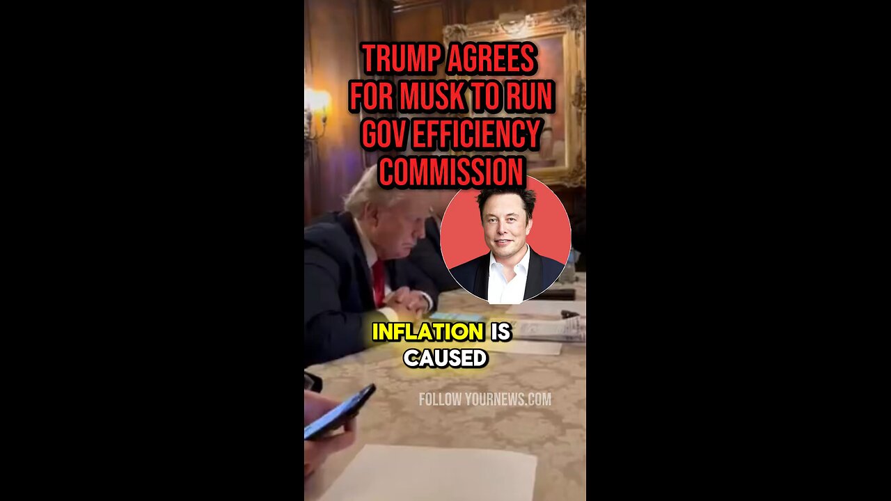 TRUMP: MUSK CAN HELP RUN GOV EFFICIENCY COMMISSION