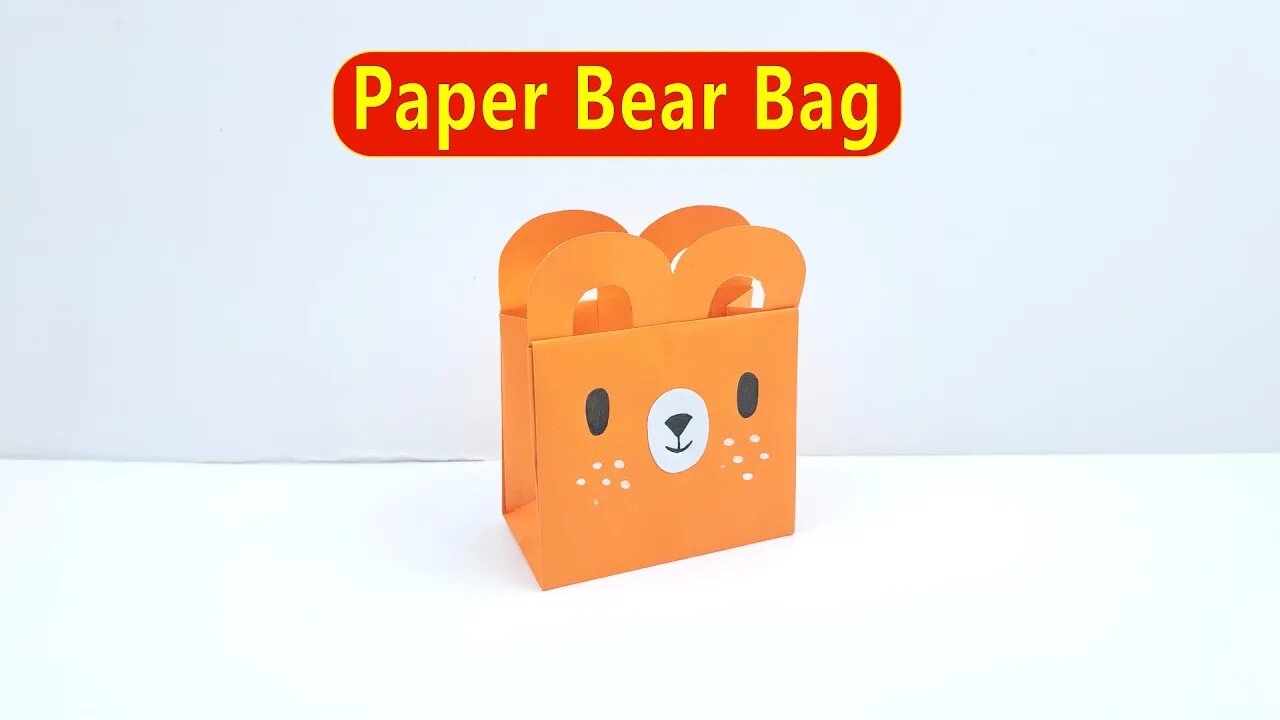 How to Make Origami Paper Bag Bear/DIY Paper Bear Bag/DIY Crafts