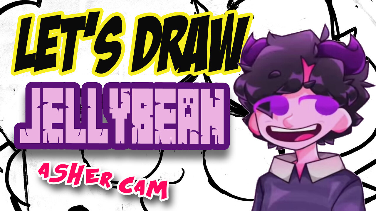 Drawing Jellybean from Youtube with basic shapes & lines