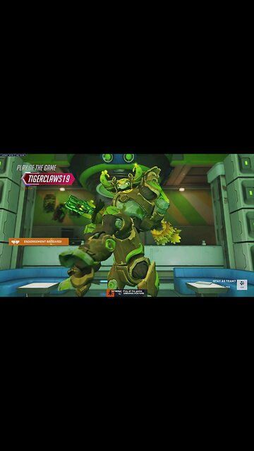 POTG with Orisa in Open Competitive on Overwatch