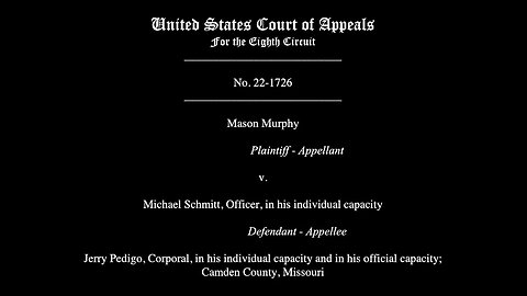 Murphy vs Schmitt; Oral Arguments; Cops can arrest you FIRST, then TRY TO FIND Probable Cause.