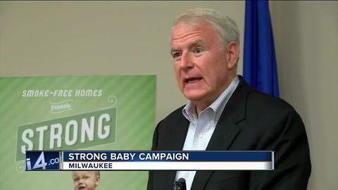 Mayor Barrett starts the latest phase of the "Strong Babies" campaign