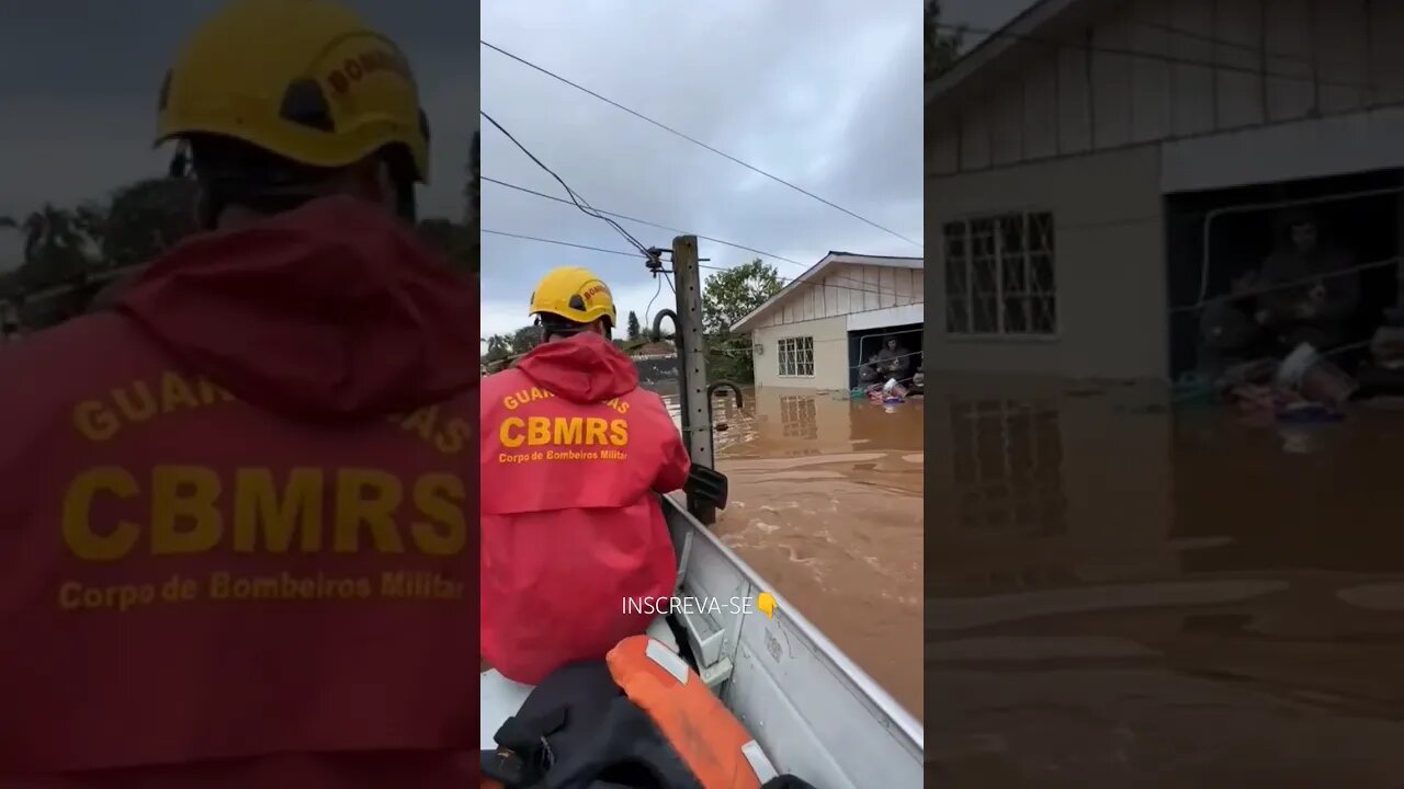 CICLONE CAUSA ENCHENTES E PREJUÍZOS NO RIO GRANDE DO SUL .
