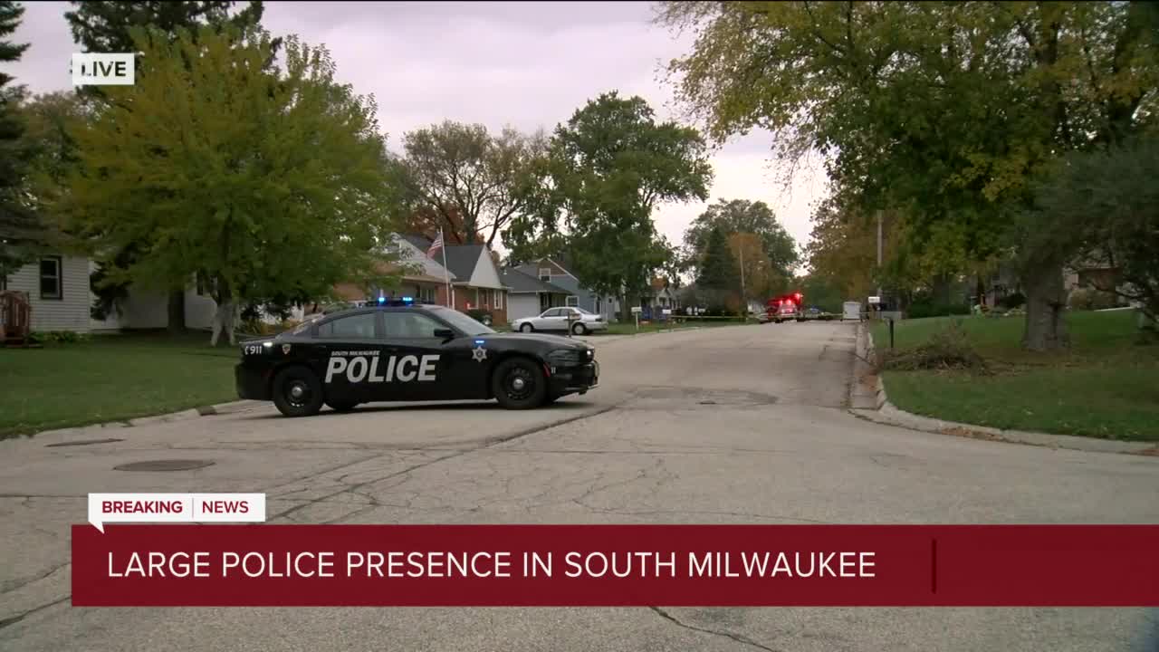 Large police presence in South Milwaukee