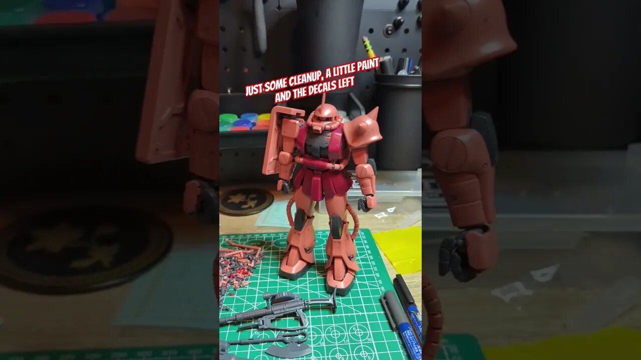 Master Grade Char's Zaku II progress #gundam #gunpla #gunplabuilder