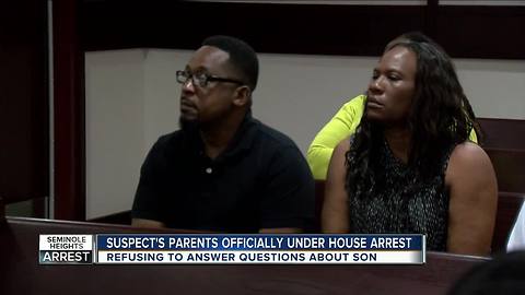 Parents of accused Seminole Heights killer officially under house arrest