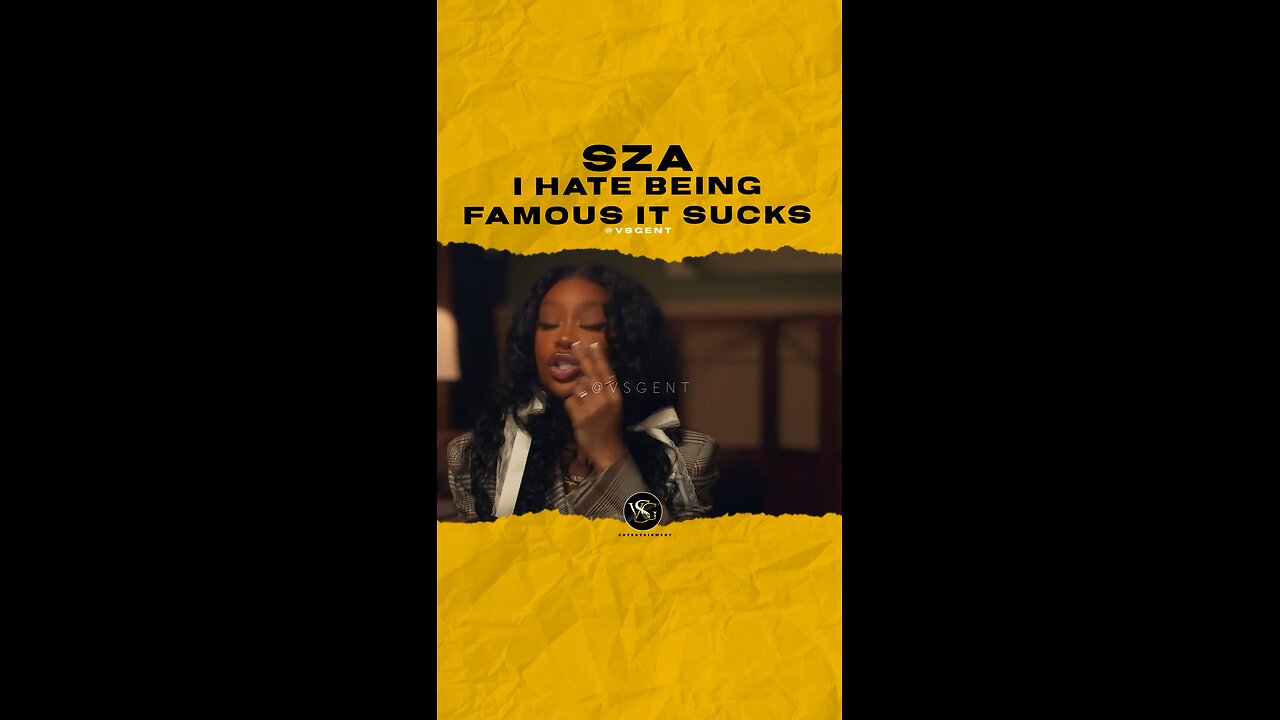 @sza I hate being famous it sucks. #sza 🎥 @applemusic