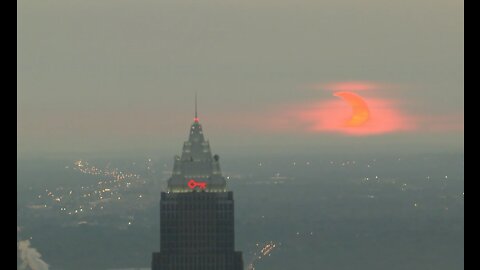 View the partial solar eclipse over Cleveland