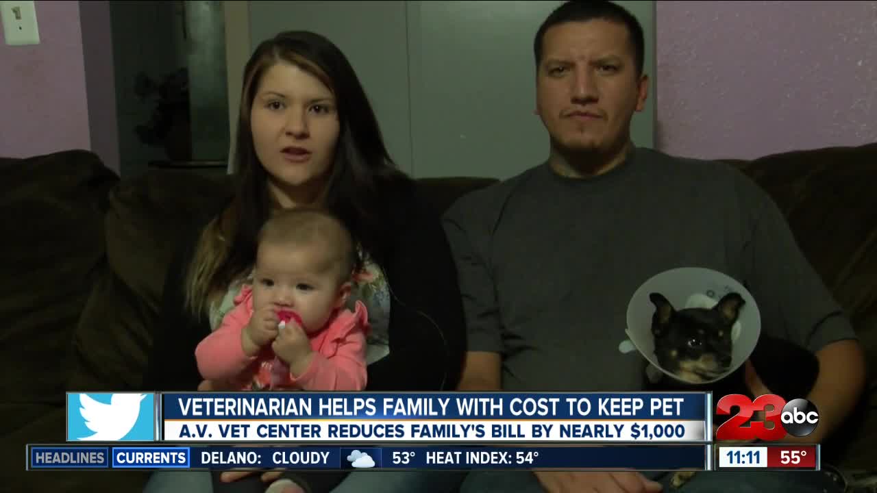 Veterinarian helps family with cost to keep pet