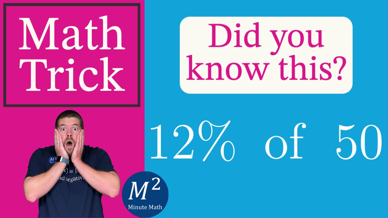 Percentage Trick You Were NEVER Taught in School | 12% of 50 | Minute Math Tricks - Part 73 #shorts