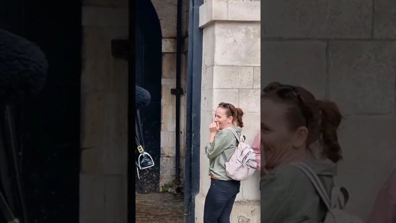 Scared after being bitten #horseguardsparade