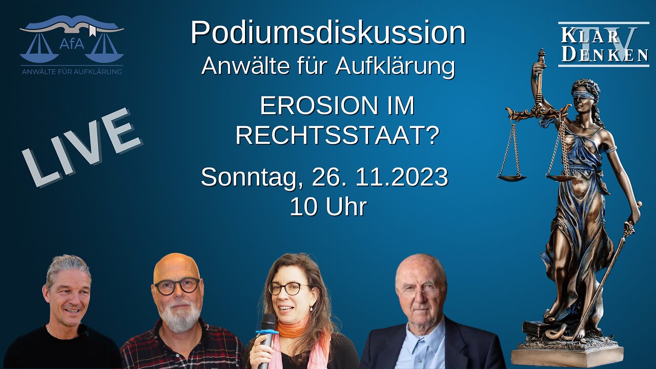 LIVE I EROSION IM RECHTSSTAAT? - Podiumsdiskussion der Anwälte für Aufklärung