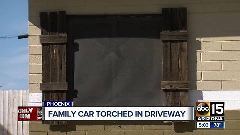 Security cameras capture Valley family’s car set on fire