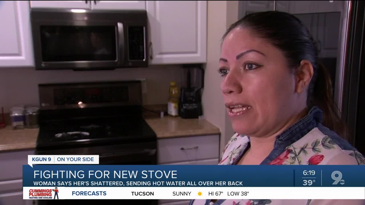 Her stove's glass top shattered, and now she wants it out of her home!