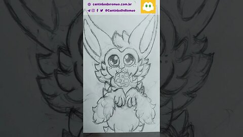 Um Coelhoposa com um Cookie na Boca 🦊🐰🍪