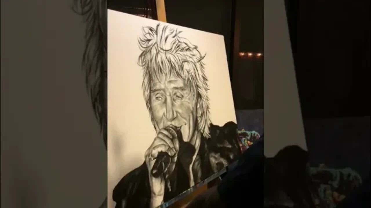 ROD STEWART ARTIST- Olasubomi an incredibly talented artist. Showcasing his art work at the ATL show