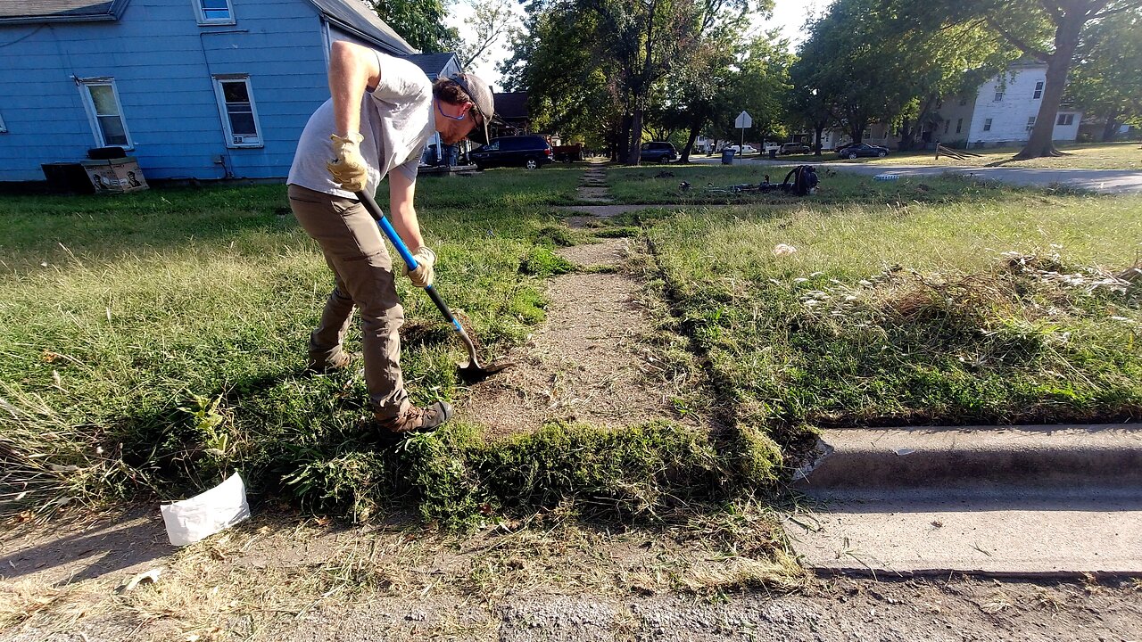 Homeowner STUNNED how WIDE the Sidewalks are - I TRANSFORMED MILES of Overgrown Walkways for FREE