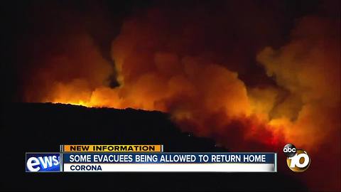 Some evacuees being allowed to return home