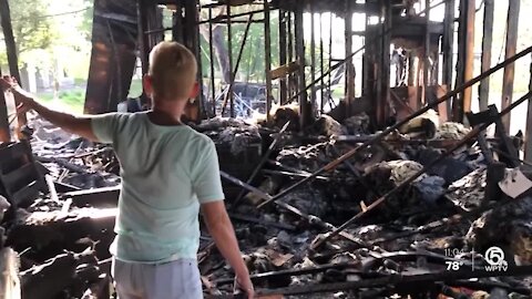 Fort Pierce homeowner left with nothing after accidental fire engulfs her house