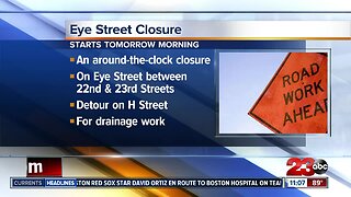 TRAFFIC ALERT: Eye St. closed