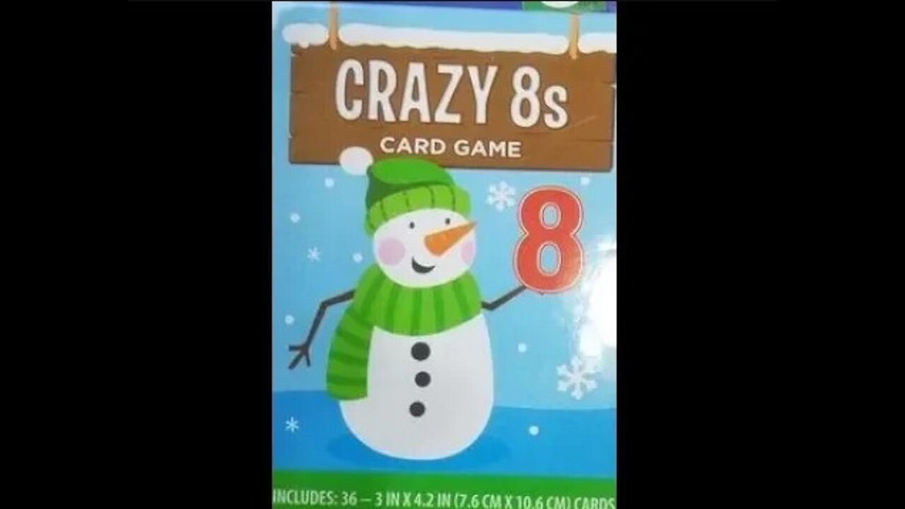 Crazy 8s Holiday Card Game (Dollar General) -- What's Inside