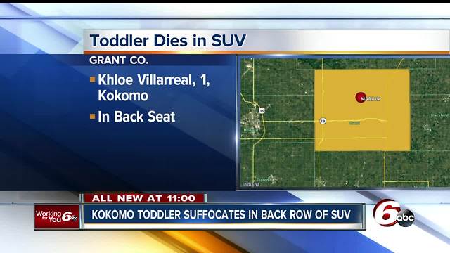 Kokomo toddler dies after being suffocated by folded rear SUV seat