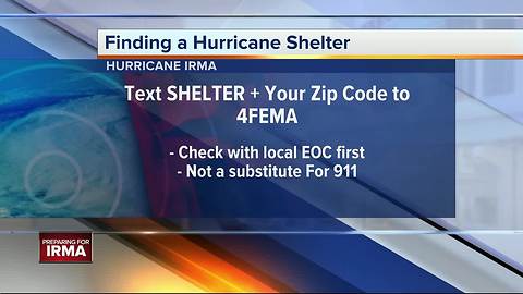 Hurricane Irma: Text this number to find a hurricane shelter near you