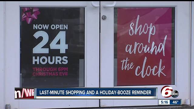 You can't buy alcohol on Christmas Eve or New Years Eve in Indiana this year