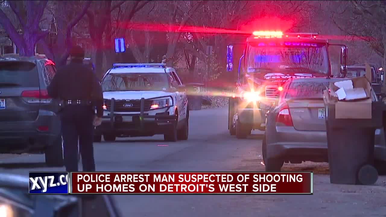 Police arrest man suspected of shooting up homes on Detroit's west side