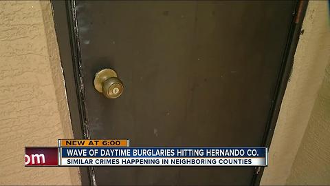 Wave of daytime burglars striking Hernando County