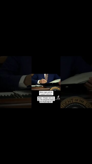 Biden signs acts to support veterans. #shorts