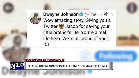 The Rock responds to 7 Action News story about boy saving his brother