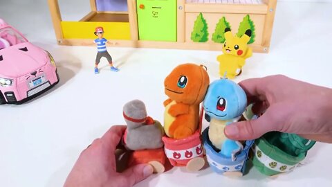 149 6Pokemon get a New House Toy Learning Video! Reading Video for Kids =)