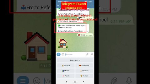 Telegram Faucet | Earn free dogecoins on faucetpay