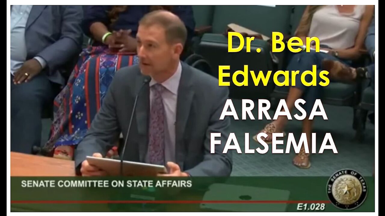 COMITÊ DO SENADO PARA ASSUNTOS DE ESTADO - O Dr. Ben Edwards arrasa a falsemia.