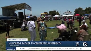 Hundreds gather to celebrate Juneteenth