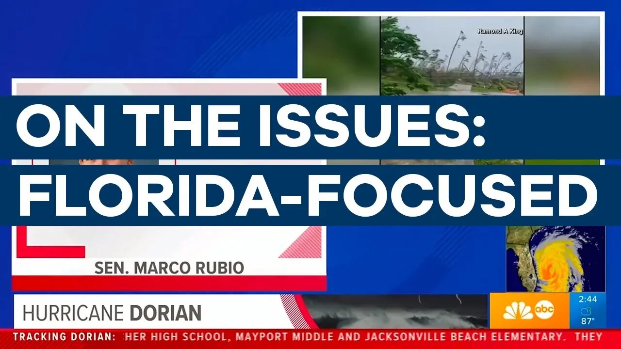 Senator Rubio Talks with First Coast News Jacksonville on Hurricane Dorian