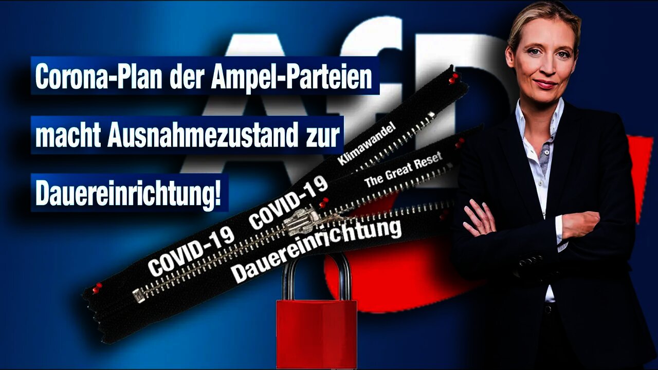 Corona-Plan der Ampel-Parteien macht Ausnahmezustand zur Dauereinrichtung! Dr. Alice Weidel, AfD