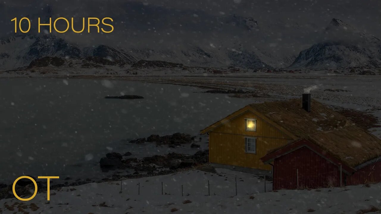 Blizzard in Lofoten | Howling Wind & Blowing Snow Ambience | Relax | Study | Sleep | 10 HOURS