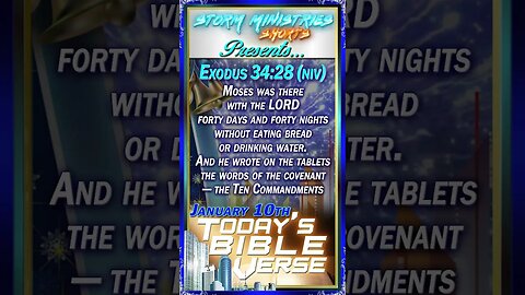 01.10.2023 | STORM MINISTRIES | Daily Bible Verse | Exodus 34:28 (NIV) | #shorts