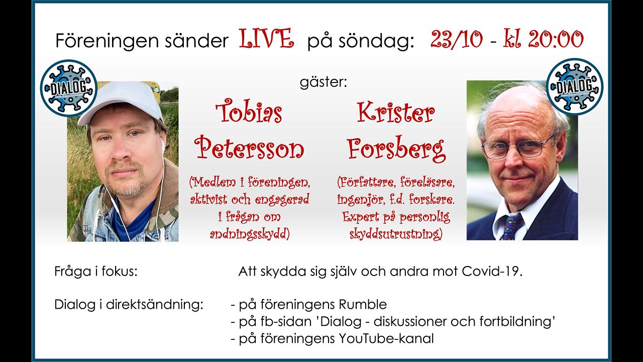 DIALOG 22-10-23 // Att skydda sig själva och andra mot covid-19