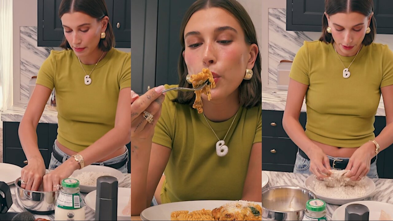 Hailey Bieber Reveals her Secret Recipe: Lip-Smacking Chicken Parm in Spicy Vodka Sauce